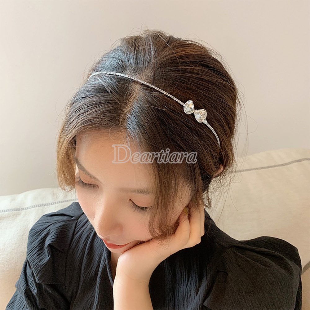 Cài tóc trang trí nơ đính đá giả thời trang sang trọng cho nữ