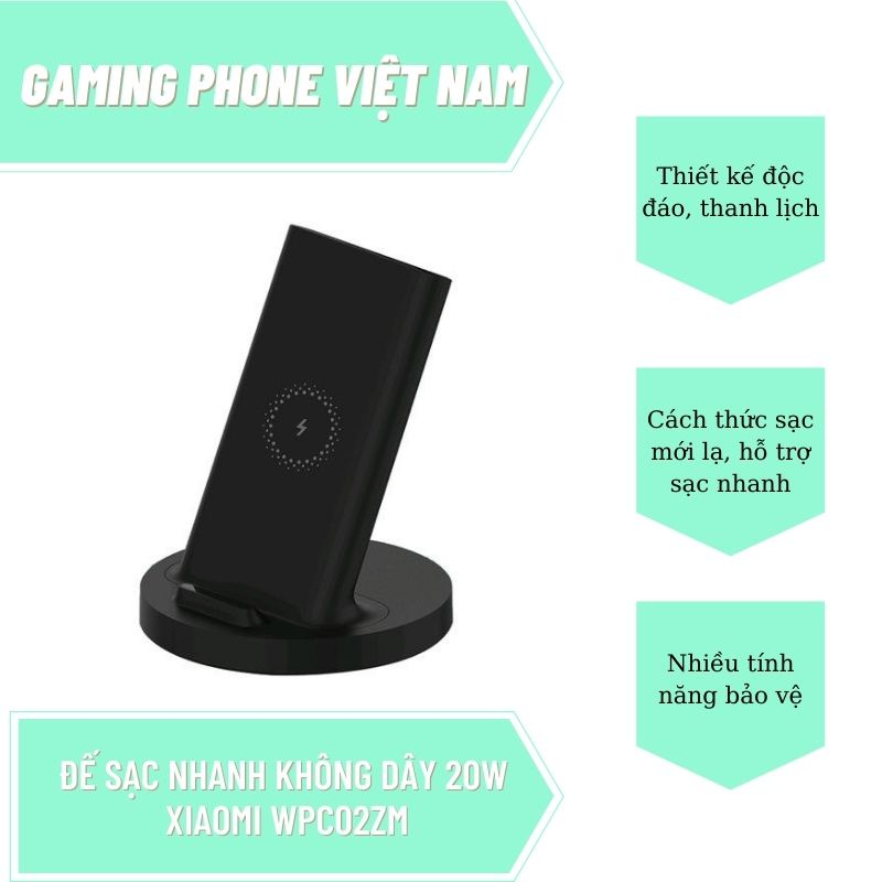 Đế Sạc Điện Thoại Nhanh Không Dây Xiaomi 20W WPC02ZM