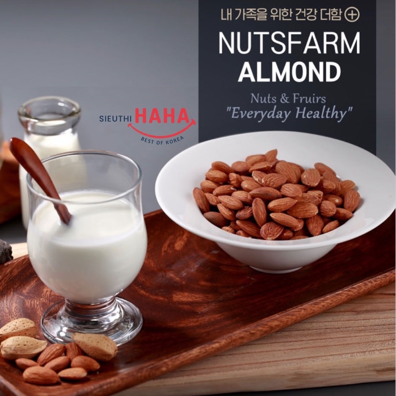 Hạnh nhân nướng mỹ NUTS FARM ALMOND 400g - NHẬP KHẨU HÀN QUỐC