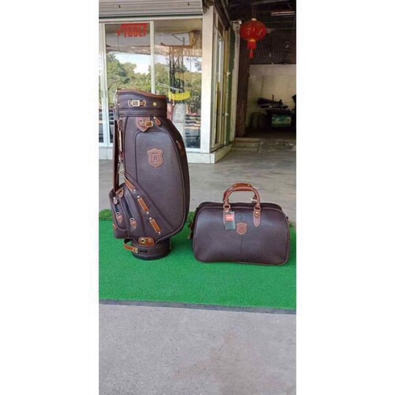 Túi Quần Áo Golf Hãng Honma Da Bò Có Ngăn Đựng Giày Hàng Nhập Khẩu