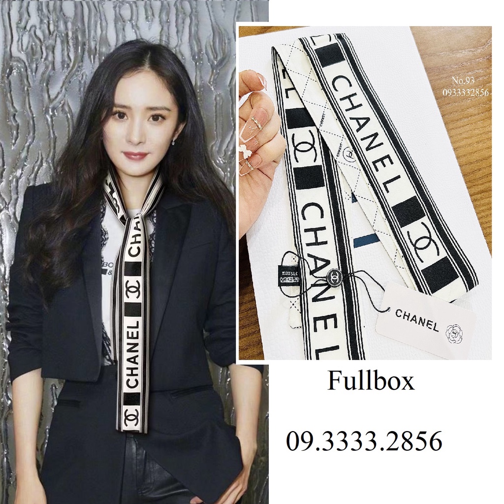 Khăn twilly cao cấp khăn lụa dài khăn quàng cổ nữ đeo tay quấn túi xách HM LV di.or cha.nel có hộp fullbox làm quà tặng