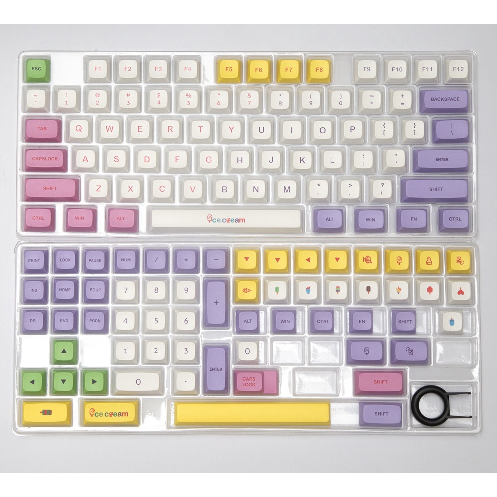 134 Phím Ice Cream Keycap XDA Hồ sơ Girl PBT DYE-SUB Bàn phím cơ học Keycap
