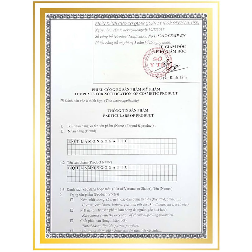 Bột Lá Nhuộm Tóc Ogatic Màu Đen