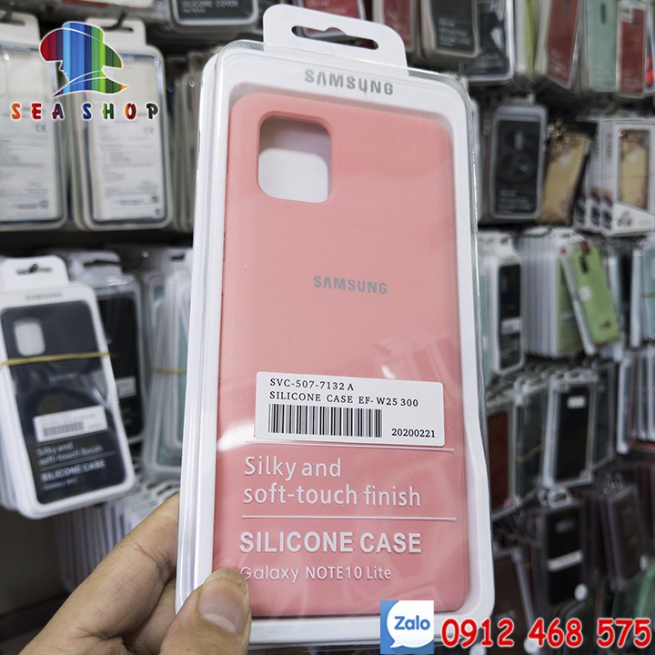 Ốp lưng chống bẩn Samsung Galaxy Note 10 Lite SM-N770 -Nhựa dẻo -Bên trong có lớp nhung bảo vệ -Kính cường lực full màn