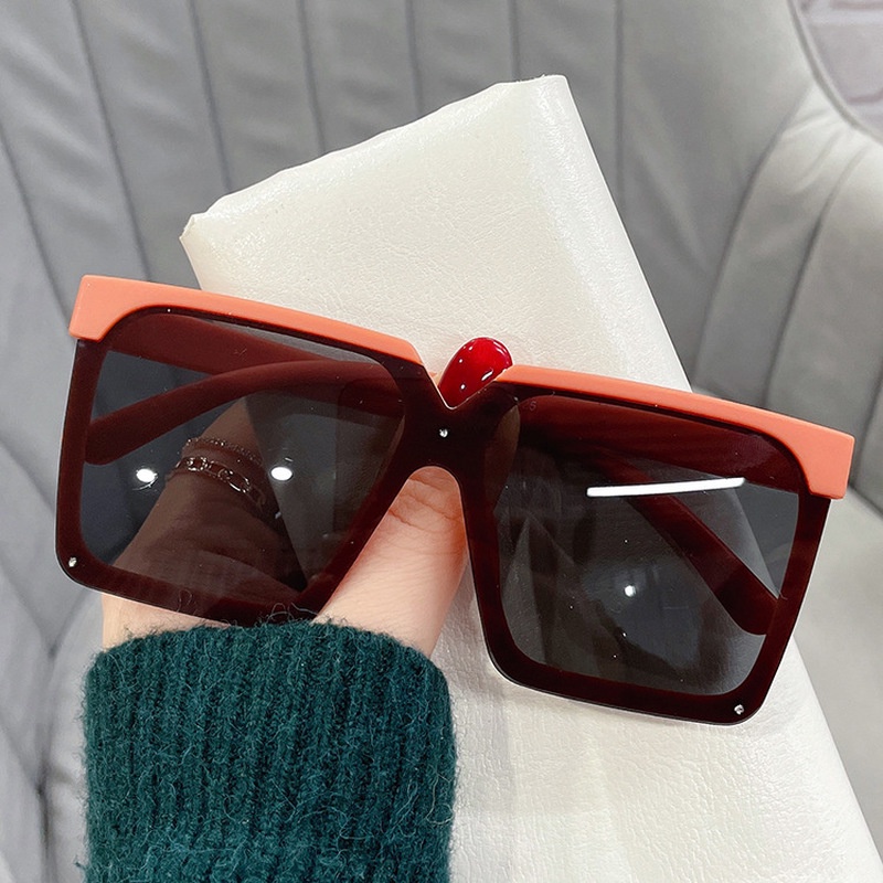 Kính Chống Nắng Nửa Gọng Dáng Vuông Màu Kẹo Thời Trang Cho Bé