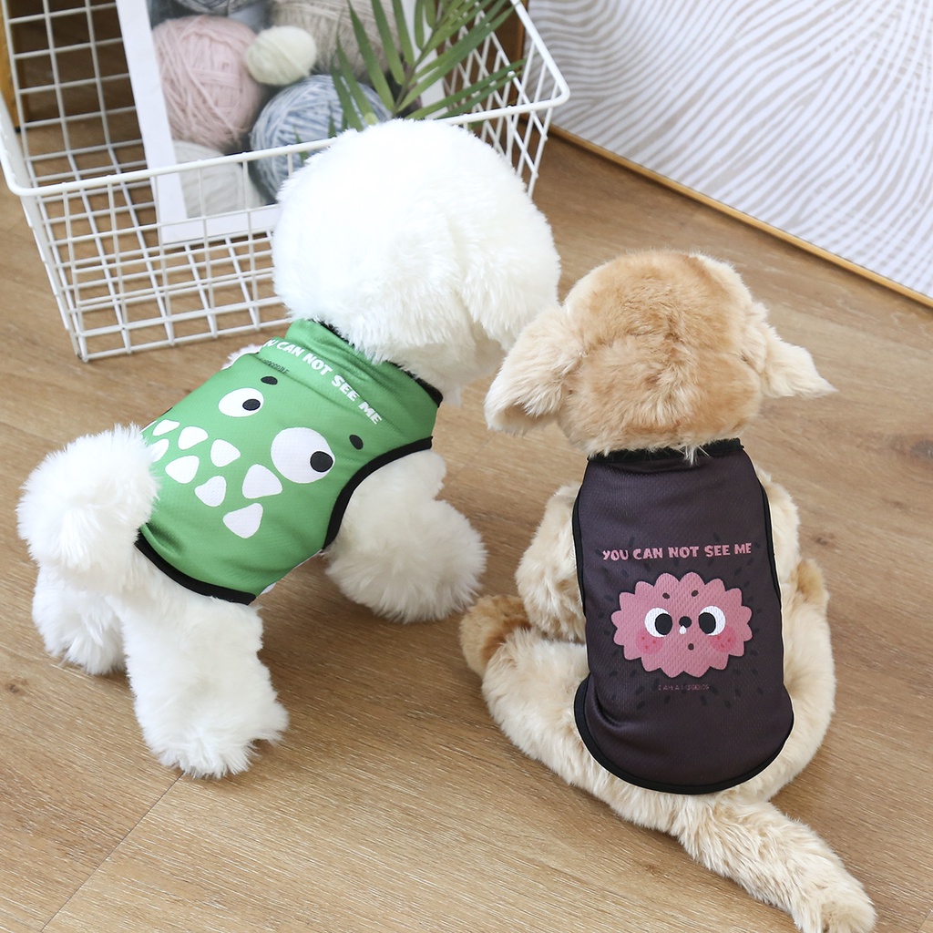 Áo Chó Mèo Áo In Họa Tiết Vui Nhộn Thoáng Khí Thời Trang Mùa Hè Cho Thú Cưng Áo Cho Chó