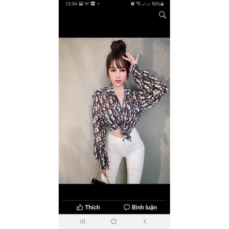 Áo sơ mi kiểu tay dài