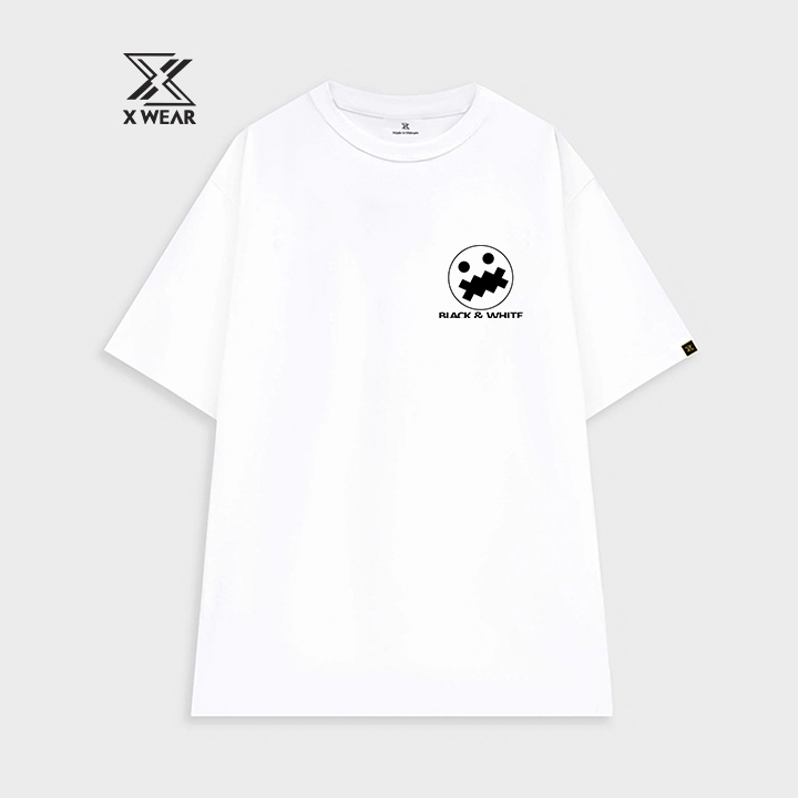 Áo thun nam mặt cười khóa miệng cotton co giãn 4 chiều X-WEAR
