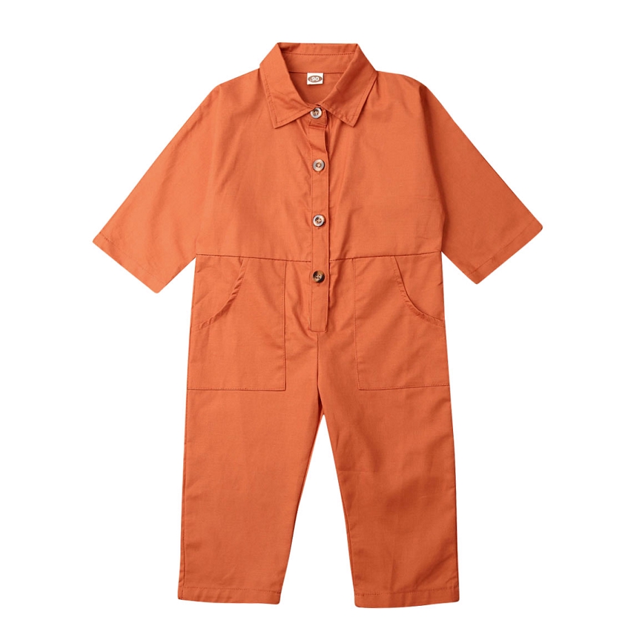 Jumpsuit tay dài phối quần yếm xinh xắn cho bé gái