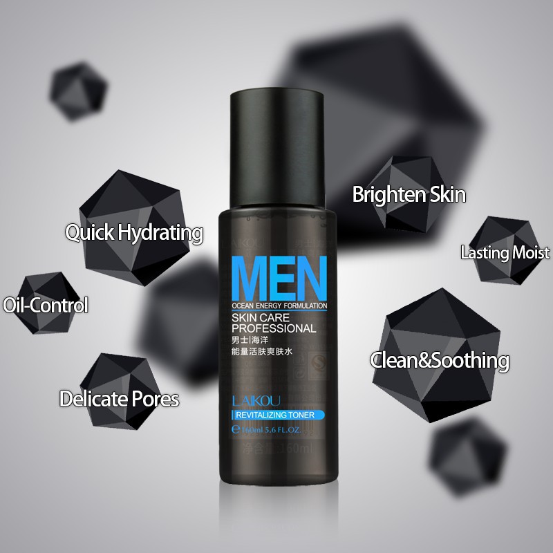 LAIKOU Men Face Toner Làm mới dưỡng ẩm chăm sóc da dầu kiểm soát Vệ sinh phụ 160ml