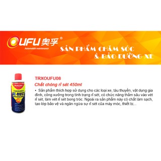 Chất chống rỉ sét OUFU De-Rust 450ml