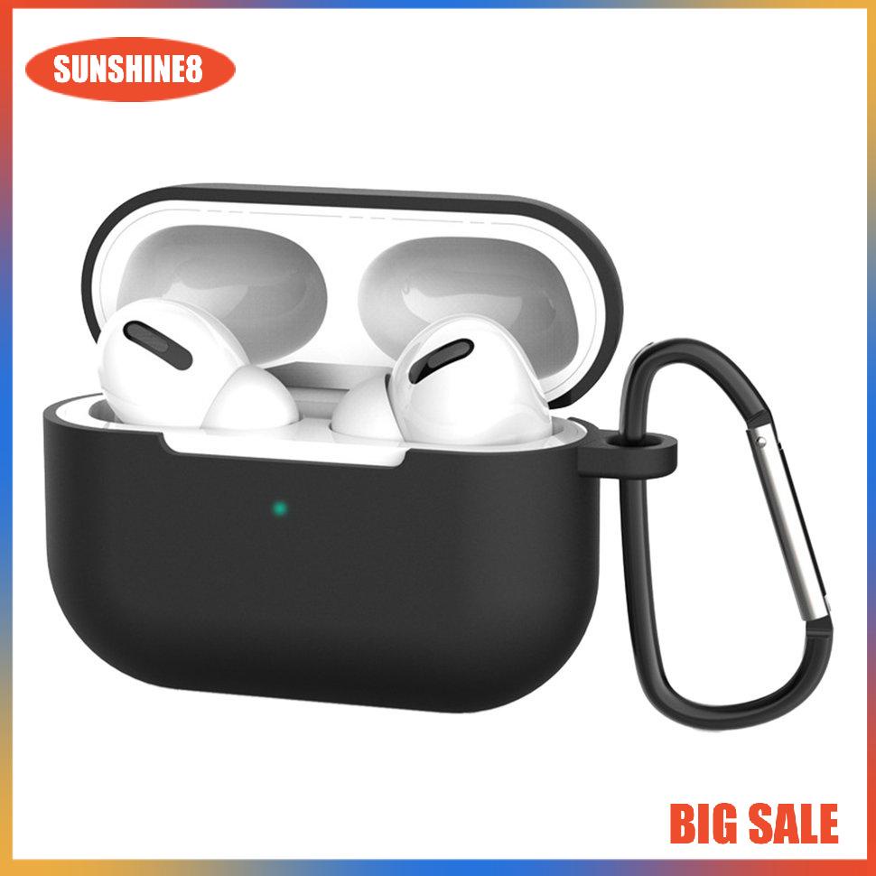 【SUN】For AIRPOD Pro Case Cover With Keychain Full Protective Rubber Skin Accessory