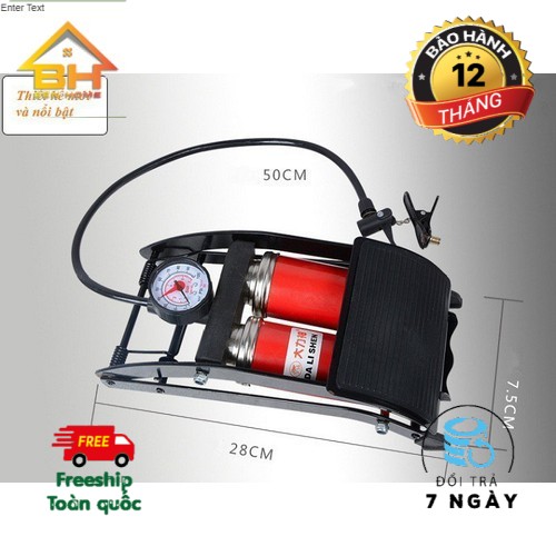 [GIÁ HUỶ DIỆT] Bơm đạp chân gồm 2 ống CC-100A, bơm ô tô và xe máy siêu tiện lợi