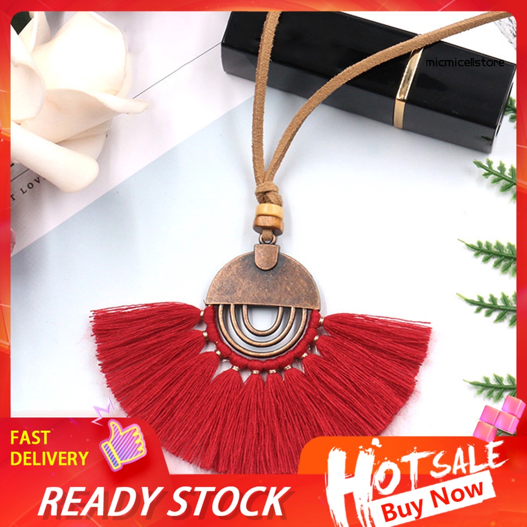 Vòng cổ Hợp Kim Mặt Hình Cánh Quạt Phong Cách Bohemian Cho Nữ