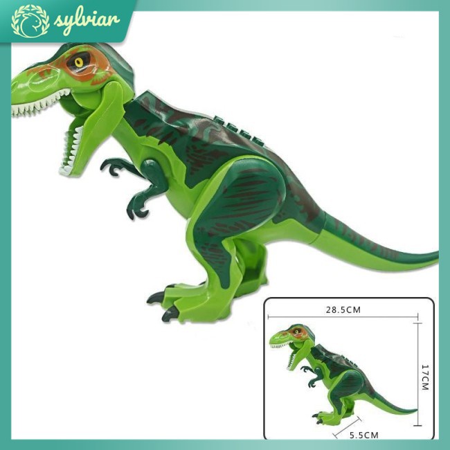 Mô Hình Đồ Chơi Lego Khủng Long T-rex Màu Xanh Lá 24-28cm