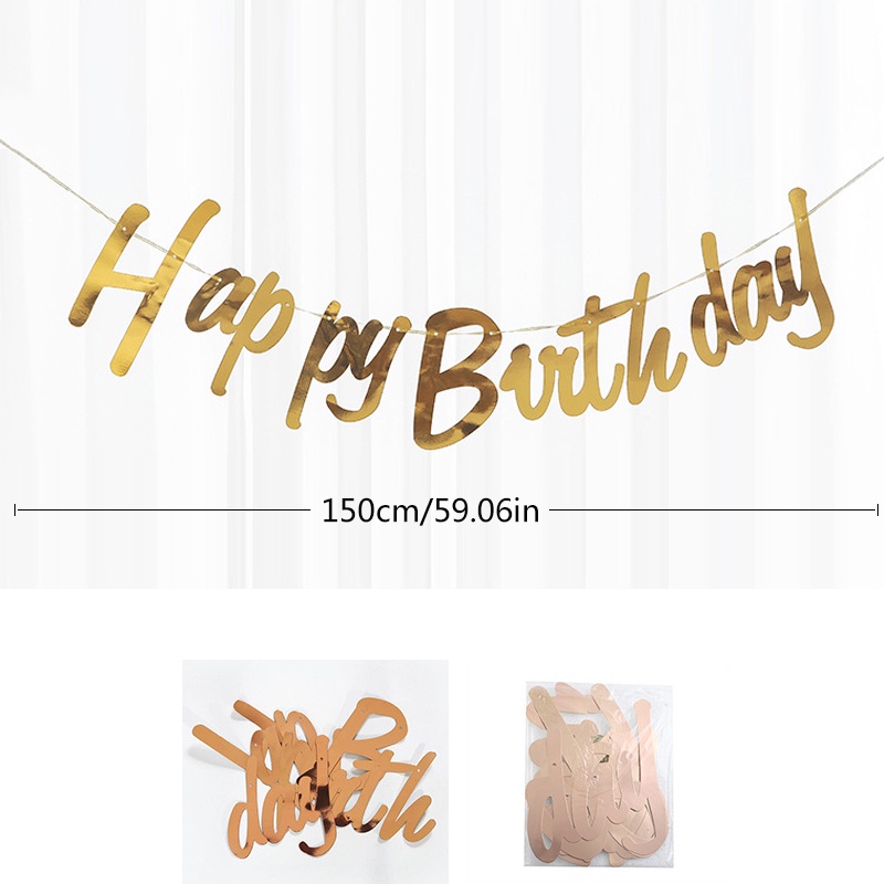 1 Bộ Dây Treo Trang Trí Sinh Nhật Chữ Happy Birthday