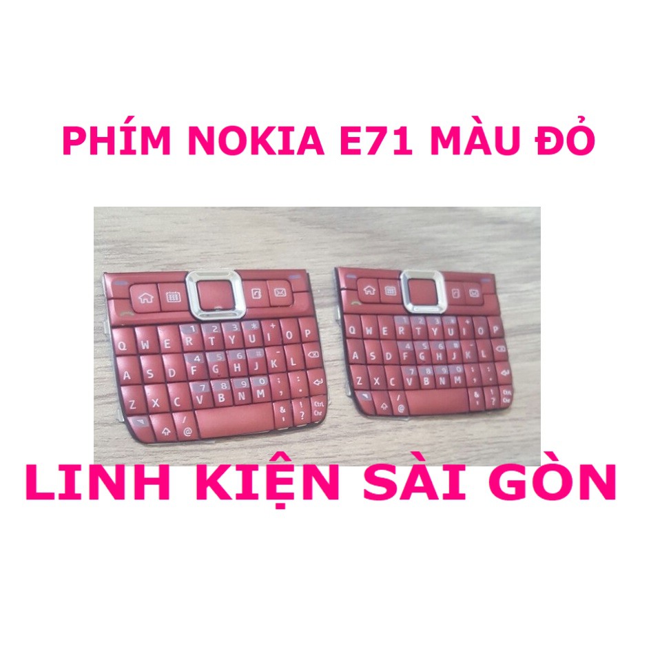 PHÍM NOKIA  E71  MAU ĐỎ