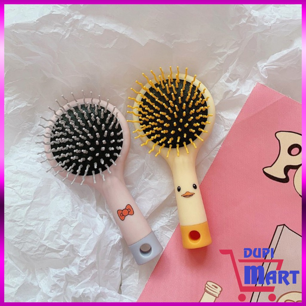 [2 IN 1]Lược Chải Tóc Rối Rainbow Massage Có Gương Nhiều Màu Sắc Xinh Xắn Ngỗ Nghĩnh