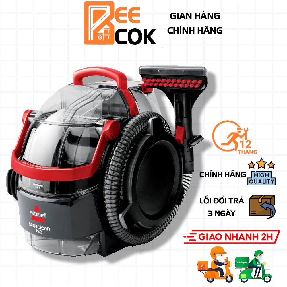 Máy hút thảm diệt khuẩn Bissell SpotClean Pro 1558N giặt khô thảm nệm diệt khuẩn tối đa - hàng Đức