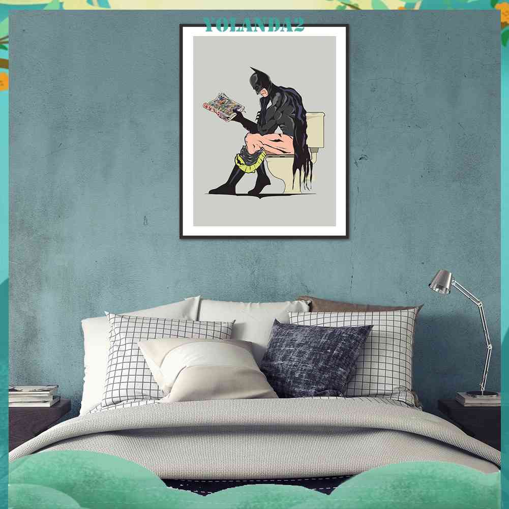 Bộ Tranh Đính Đá 5D DIY Hình Batman Toàn Bộ Trang Trí Tường Nhà