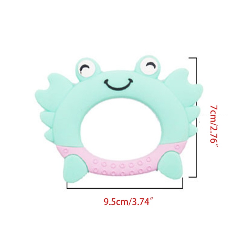 Đồ Chơi Ngậm Nướu Bằng Silicon Hình Chú Cua Hoạt Hình Đáng Yêu Dành Cho Trẻ Sơ Sinh