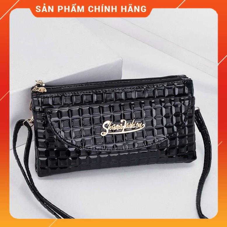 Ví nữ cầm tay giá rẻ nhiều ngăn ví có dây đeo chéo tiện dụng chất da mềm mại phong cách thời trang VNCT54