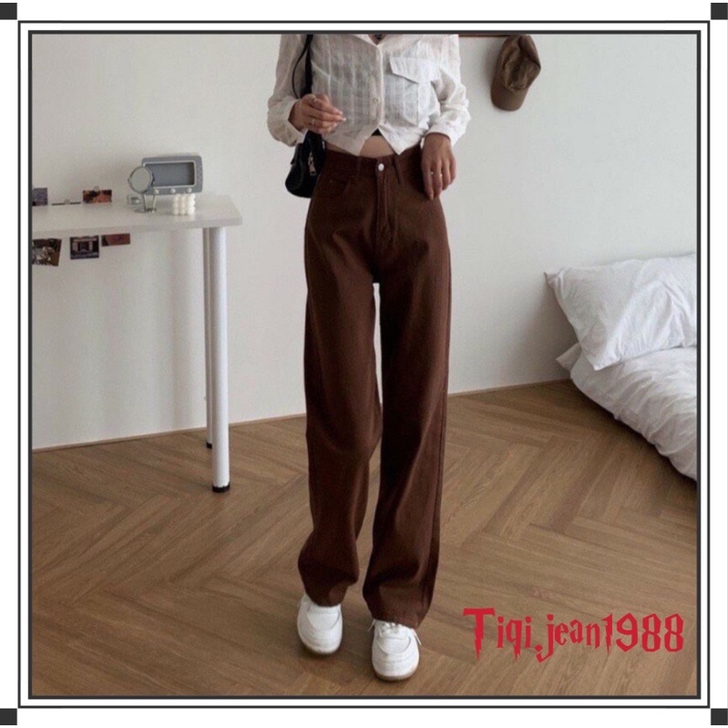 QUẦN KAKI MÀU BÒ FROM ỐNG RỘNG 22cm, CHẤT KAKI MỀM TỪ TIQIJEAN1988