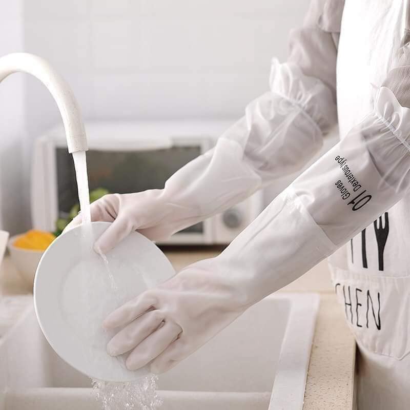 Combo 3 GĂNG TAY CAO SU SIÊU DAI LÓT NỈ CÓ CHUN CHỐNG TUỘT