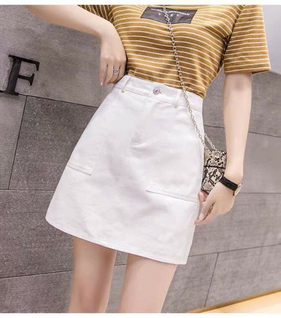 CHÂN VÁY JEAN CẠP CAO C8