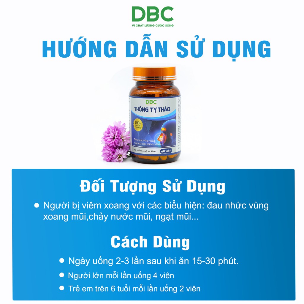 Viêm Xoang Thông Tỵ Thảo DƯỢC BẢO CHÂU Hỗ Trợ Viêm Mũi Dị Ứng 30/60 Viên