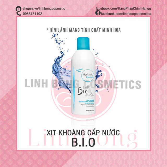 XỊT KHOÁNG CẤP ẨM BIO FRANCE HYDRABIO NỘI ĐỊA PHÁP 300ML