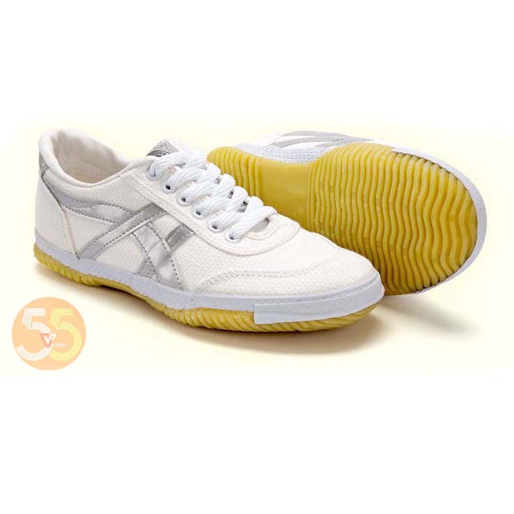 GIÀY WARRIOR bata tàu [CHÍNH HÃNG] màu trắng sọc bạc (Giống hình 100%) | BigBuy360 - bigbuy360.vn