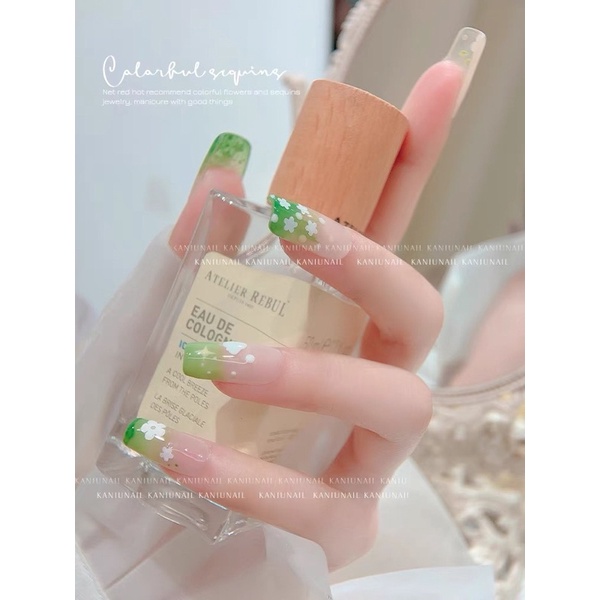 HOLIDAYNAIL Nhũ hoa giấy mix màu ẩn nail
