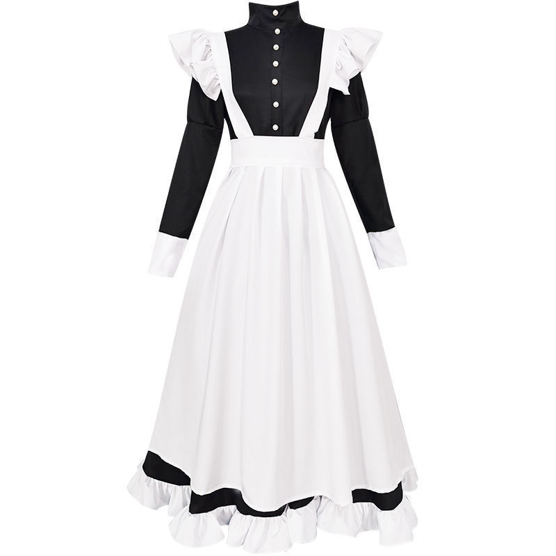 Bộ Đồ Hóa Trang Cô Hầu Gái Loli Màu Đen Phong Cách Lolita Nhật Bản Dễ Thương Cho Nam Và Nữ
