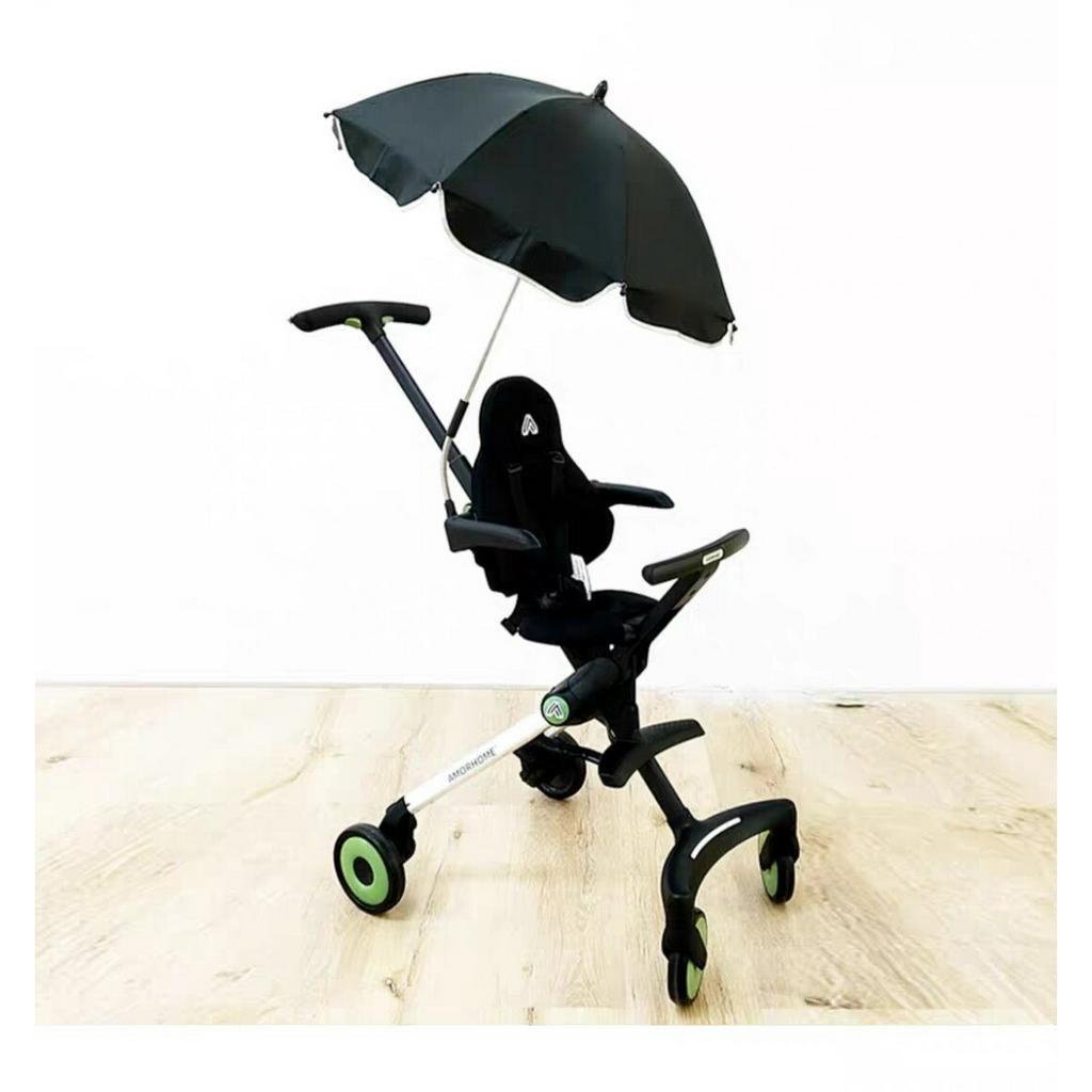 Dù Gắn Xe Đẩy Em Bé, Xe Đạp, Bàn ghế Amorhome Chống Tia UV, Che Nắng Mưa Xoay 360 Độ