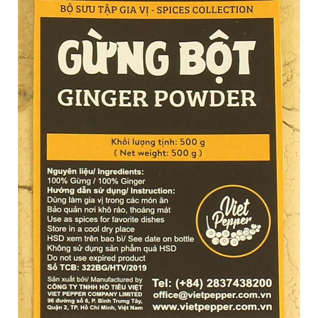 [500g – Hộp lớn] Gừng bột [VN] VIPEP Ginger powder