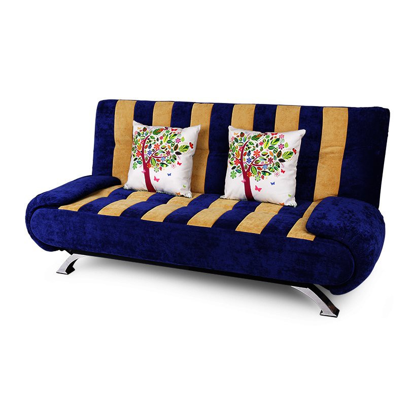 Sofa giường Juno Sofa LDS05664-19 180 x 110 cm (Xanh tím than) tặng kèm 2 gối trang trí
