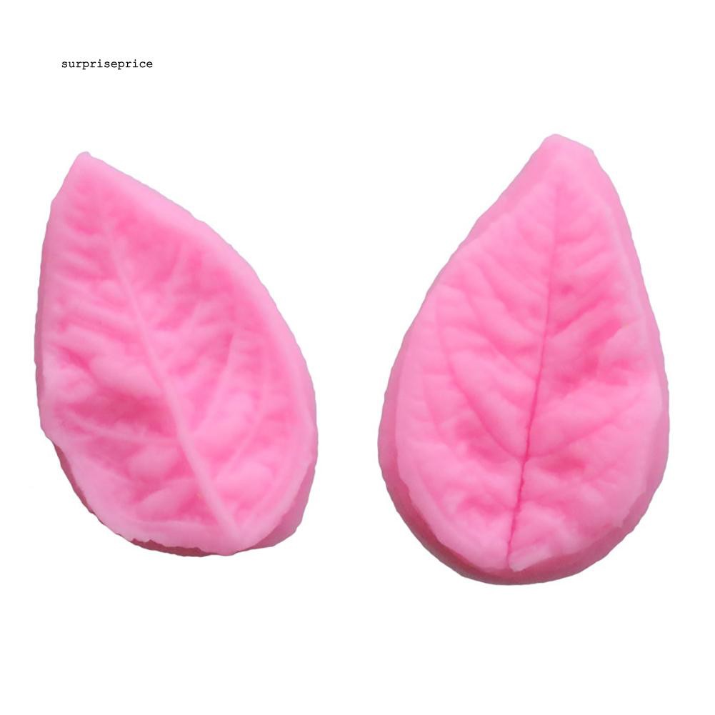 Set 2 khuôn silicon làm bánh kẹo đa năng hình chiếc lá xinh xắn