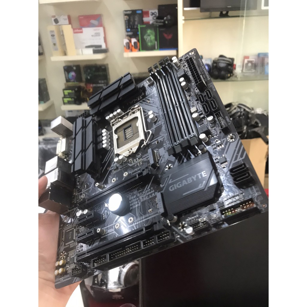 main Z370M D3H - support CPU sk 1151v2 (8th 9th), có box, fe đầy đủ