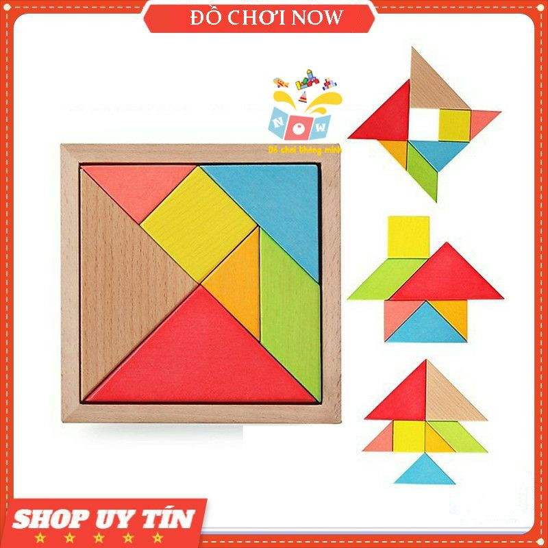 Đồ chơi xếp hình trí uẩn 7 mảnh, Tangram xếp hình cao cấp