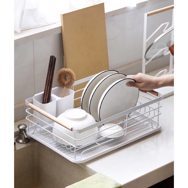 Giá úp bát tay cầm gỗ có ảnh thật