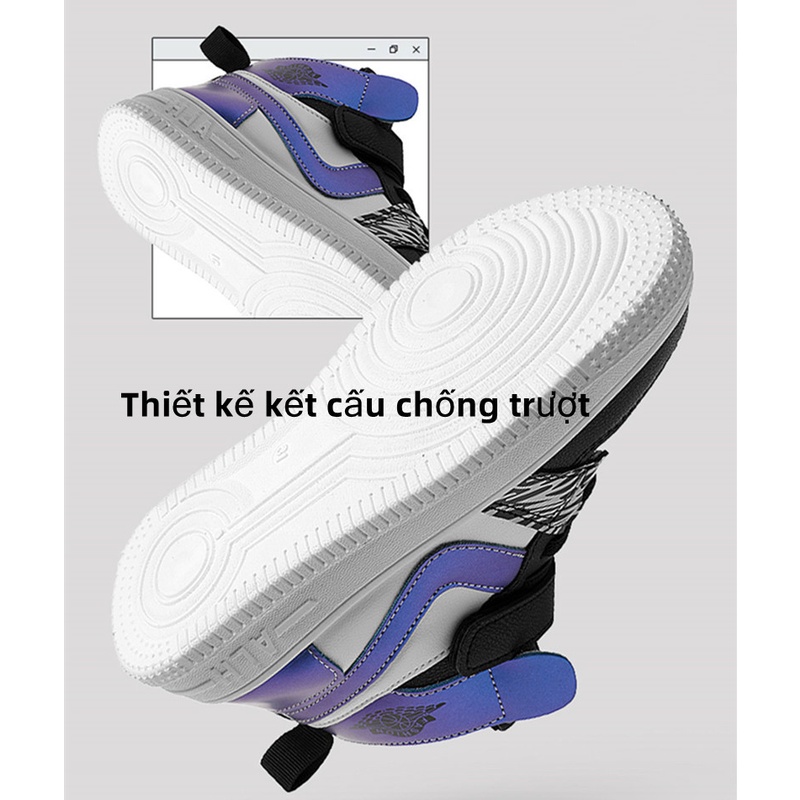Giày Sneaker Cổ Cao Thiết Kế Mới Thoáng Khí Năng Động Thời Trang Dành Cho Bé