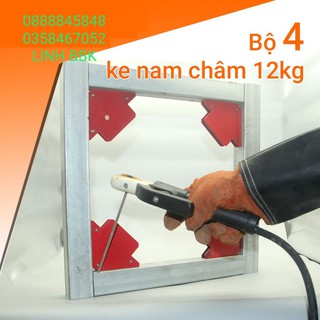 combo 4 ke góc nam châm 25LBS lực hút 12KG - ke góc hàn