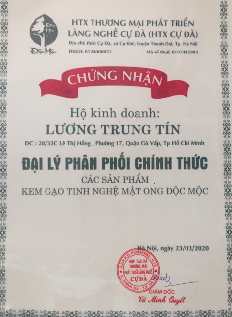 (Date Mới)  Kem Gạo Nghệ Độc Mộc  Giảm Mụn - Nám  Dưỡng Trắng Da Tặng Kèm Băng Đô Và Bộ Trộn Mặt Nạ