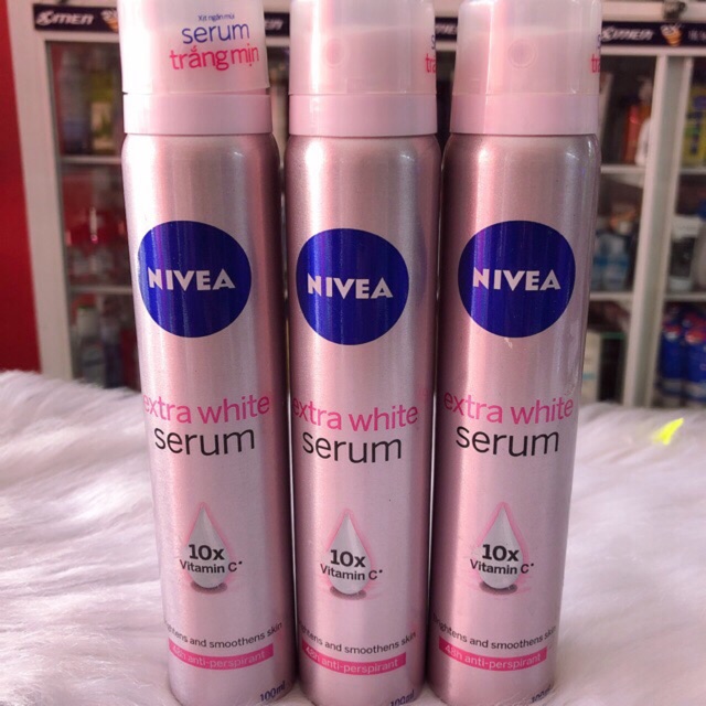 Xịt ngăn mùi serum trắng mịn NIVEA