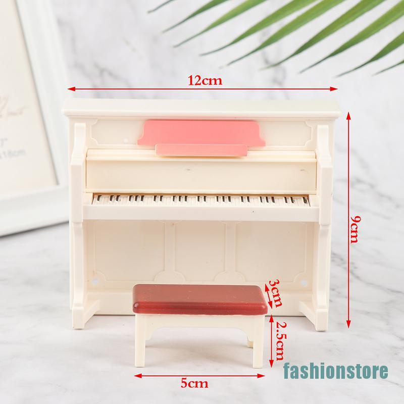 1 Bộ Đàn Piano Mini Màu Trắng Tỉ Lệ 1:
