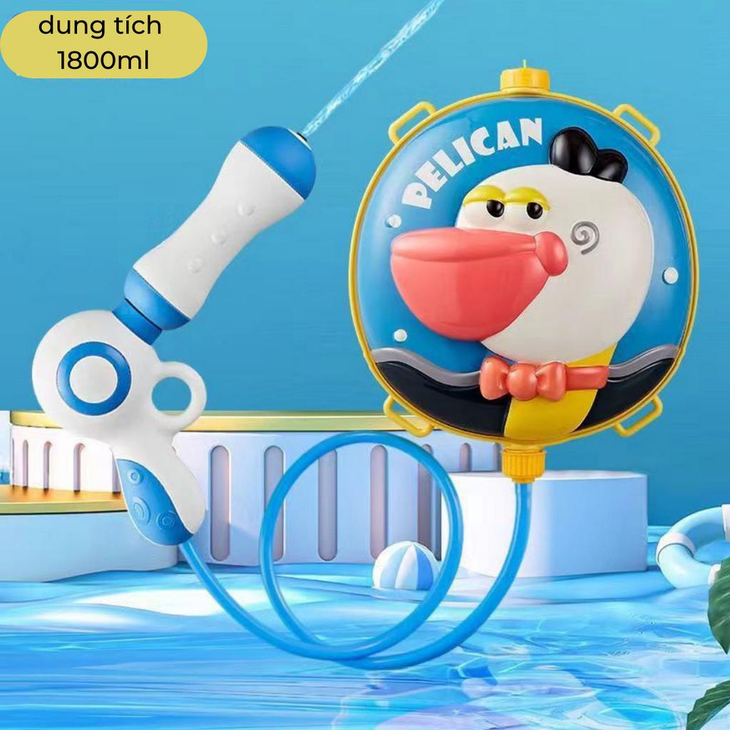 Súng bắn nước đồ chơi cho bé. súng bắn nước kiểu ba lô đeo vai bắn cực khỏe hàng sịn