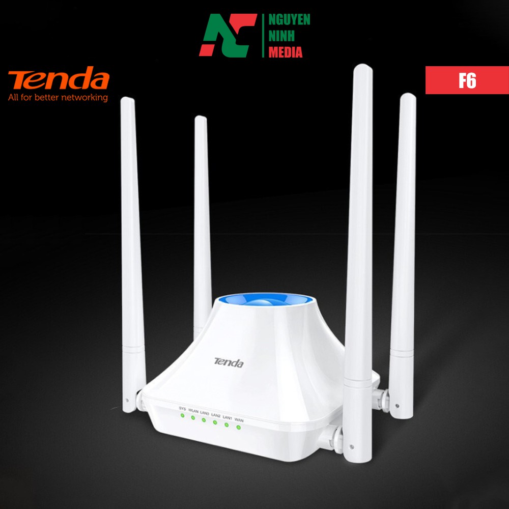 Bộ Phát Wifi Tenda F6 2021 N300 4 Trong 1 Router - Repeater - Access Point - WISP - Hàng Chính Hãng