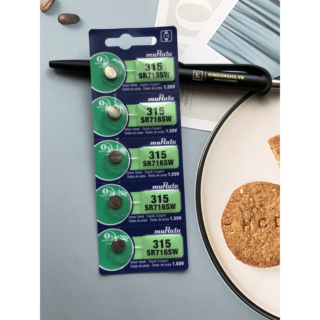 Vỉ 1 Viên Pin SR716SW 315 Sony muRata SR716 716 Pin Đồng Hồ Đeo Tay