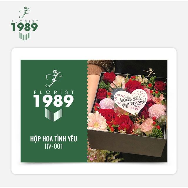 Phiếu mua HỘP HOA HV-001 tại cửa hàng hoa 1989 FLORIST